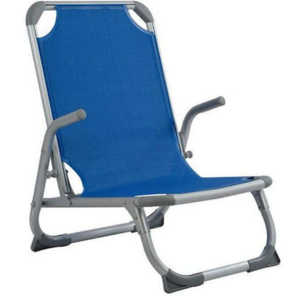 Summer Club Beach Chair with Aluminum Frame Waterproof Blue