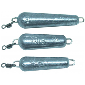 Lead Fishing Tied Weights for Trolling, with stainless wire and rolling swivel